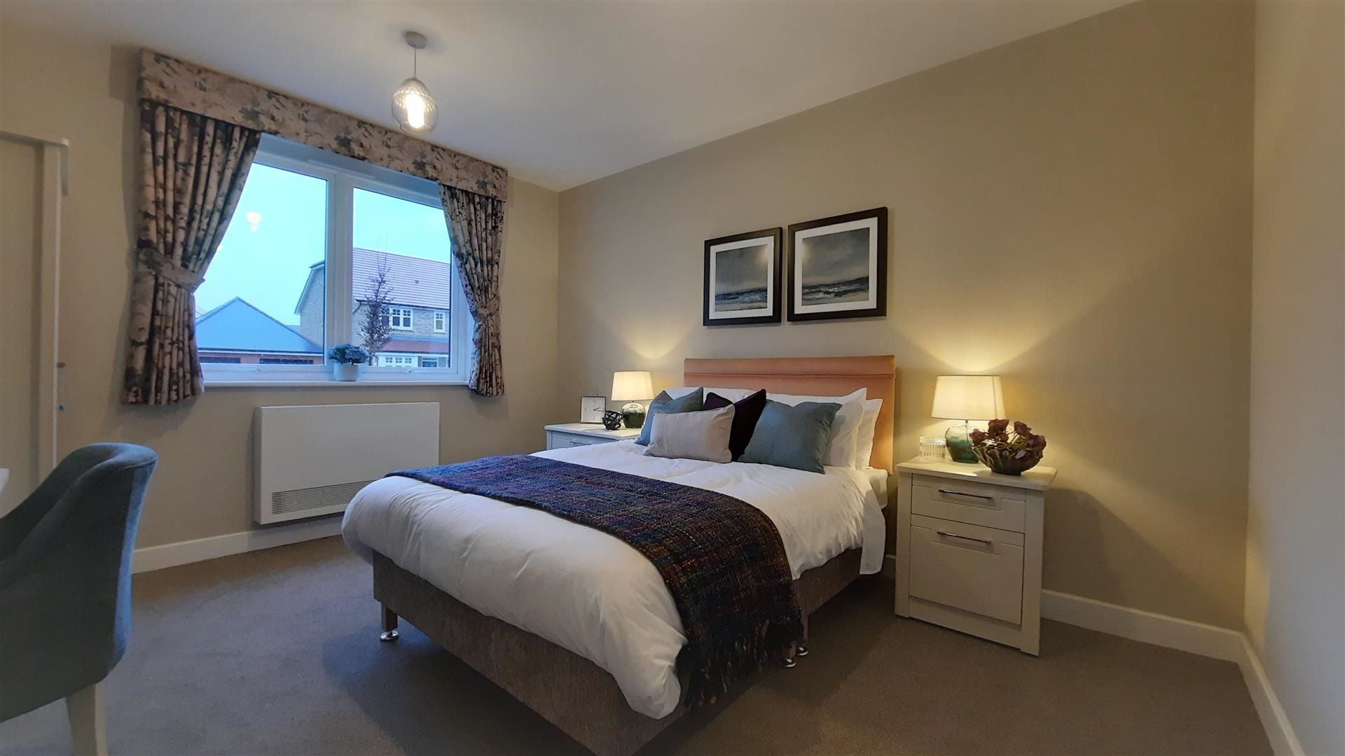 Master bedroom of the show home