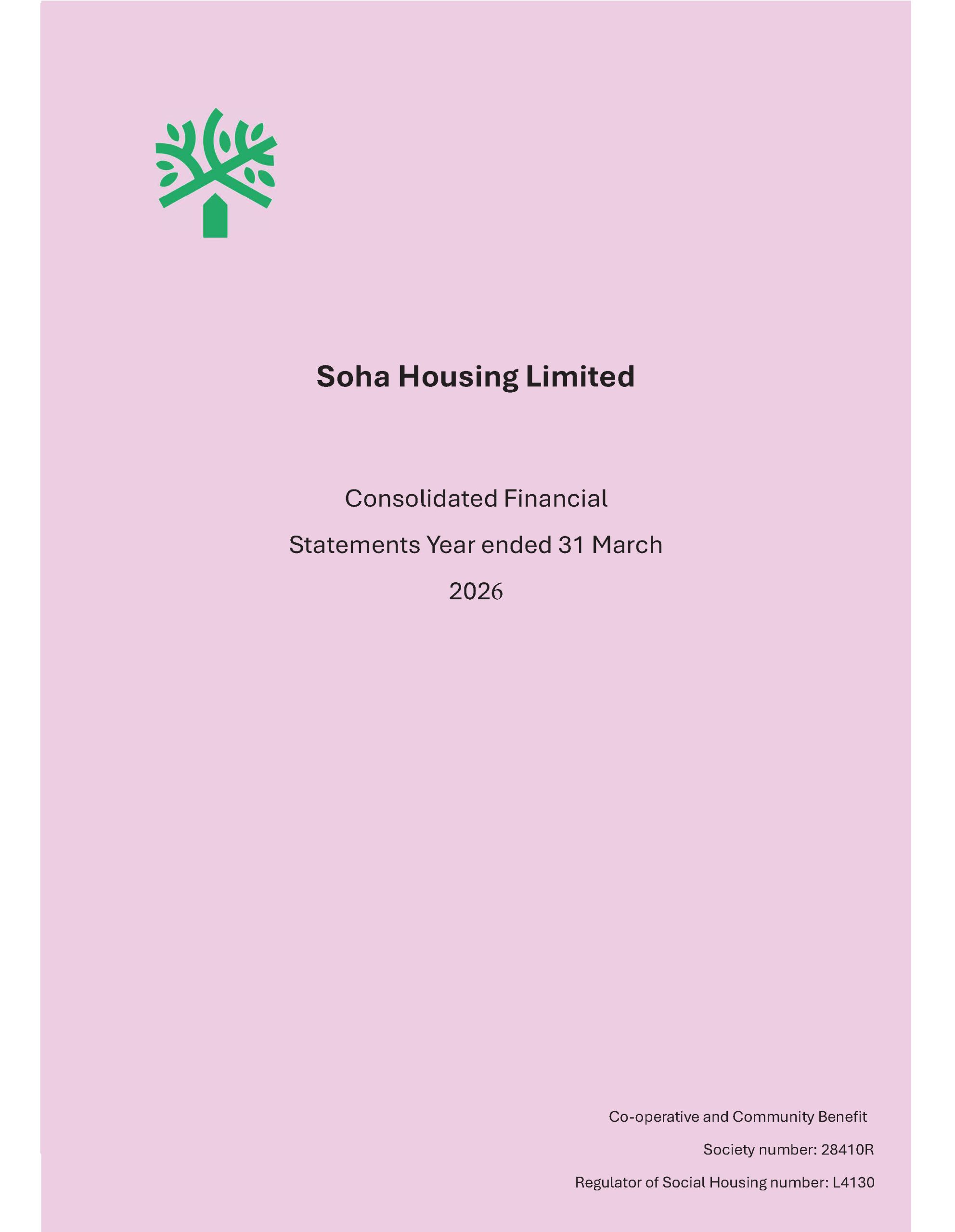 Financial Statement for year ending 31 March 2026
